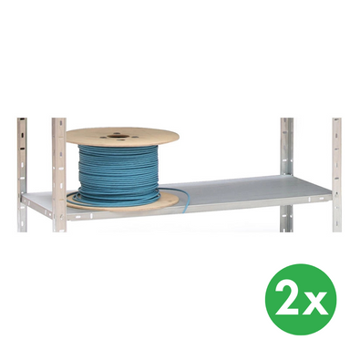 Półki dodatkowe, 80 kg, 1000 x 400 mm, ocynkowane, 2 szt.
