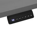 Polohovací stůl se zaoblenými rohy, 180x120 cm, 2 motory, L/P, černá podnož, bříza