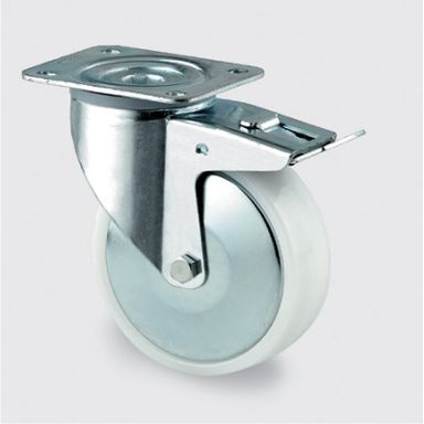 Polyamidové kolo TENTE otočné s brzdou 125 mm, s krytem
