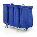 Polyesterový vak pre vozíky, 740 x 1050 mm, 120 l, modrá