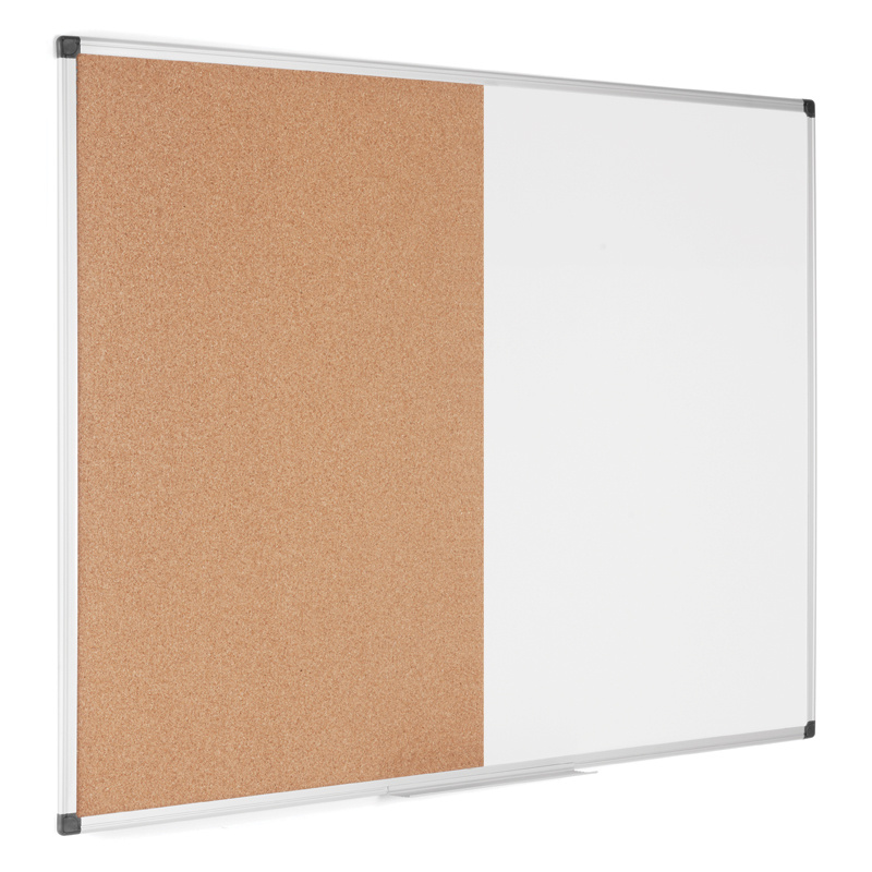 Fotografia produktu: Popisovacia magnetická tabuľa a korková nástenka, kombinovaná, 1200 x 900 mm