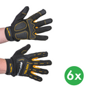 Pracovné rukavice vystužené, veľkosť 10, balenie po 6 pároch