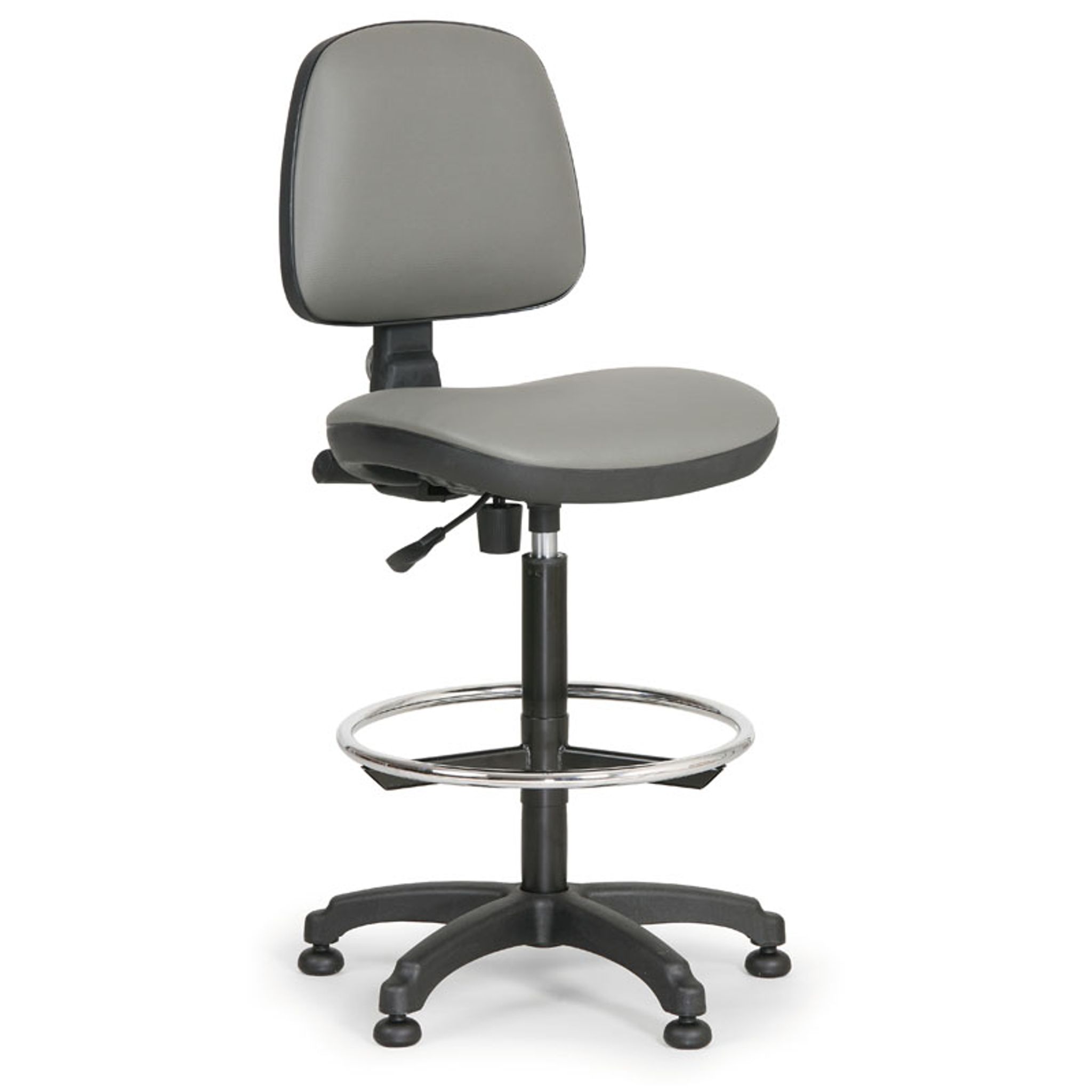 Pracovní židle s kluzáky MILANO bez područek, permanentní kontakt, opěrný kruh