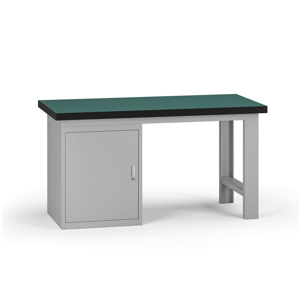 Fotografia produktu: Pracovný stôl do dielne G8, 1500 x 750 x 800 mm, 1x skrinka, sivá
