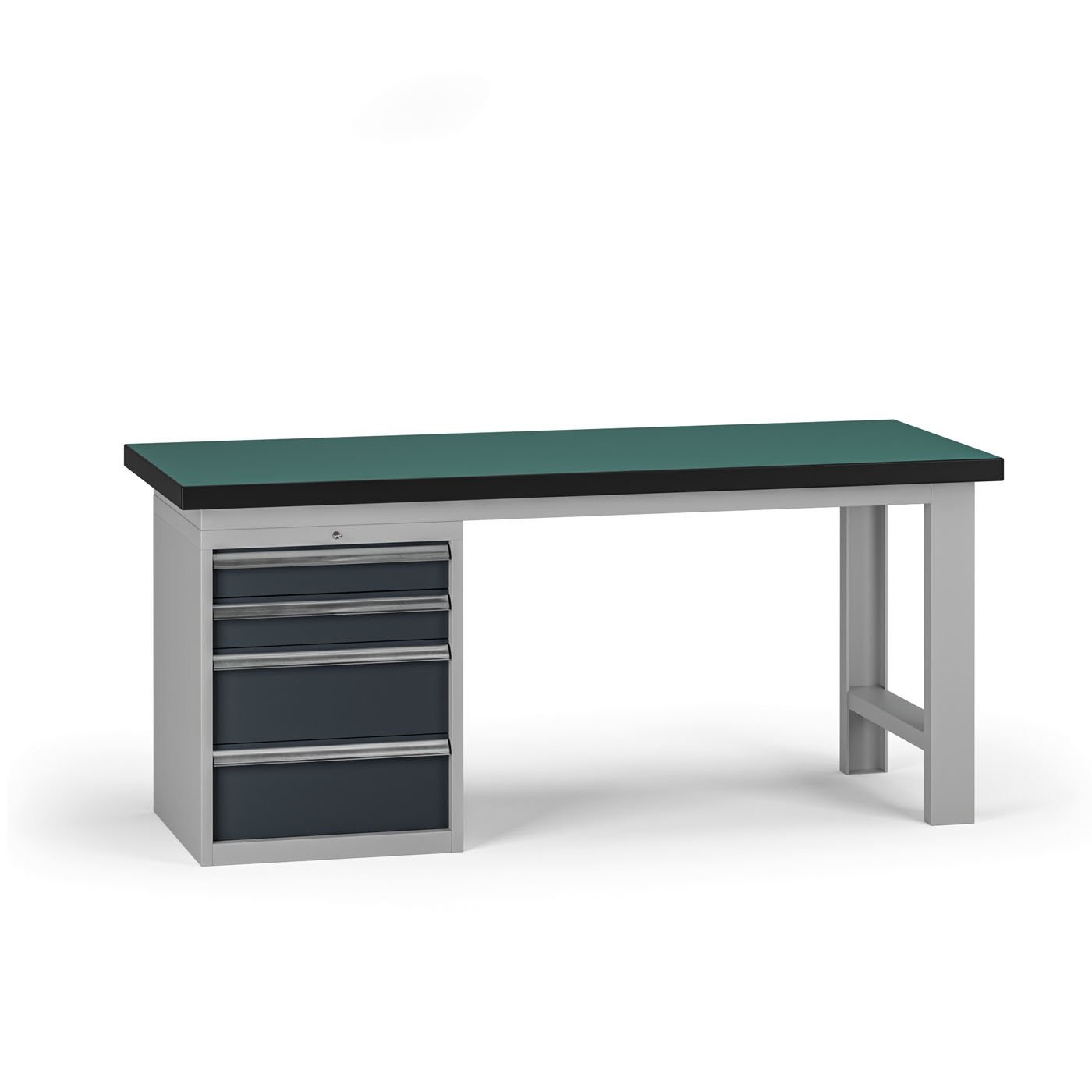 Fotografia produktu: Pracovný stôl do dielne G8, 1800 x 750 x 800 mm, 1x kontejner, 4 zásuvky, grafit