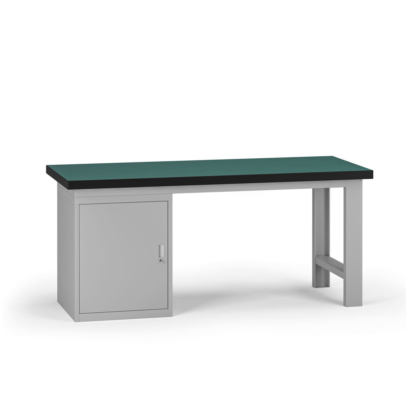 Fotografia produktu: Pracovný stôl do dielne G8, 1800 x 750 x 800 mm, 1x skrinka, sivá