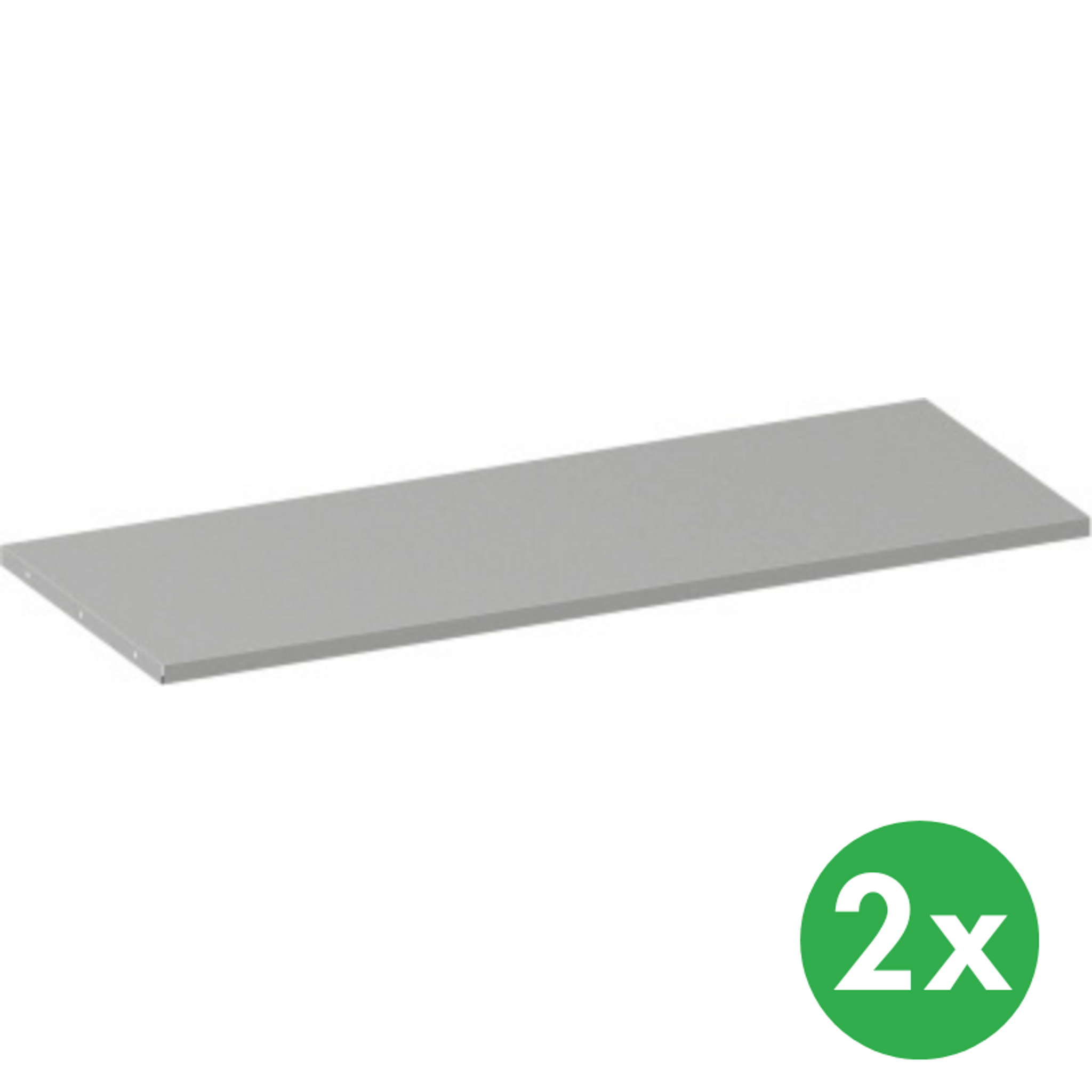 Prídavná polica ku kovovým skriniam, 1200 x 500 mm, sivá, 2 ks