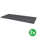 Přídavná police k policovým skříním METAL, 1200 x 400 mm, tmavě šedá, 2 ks