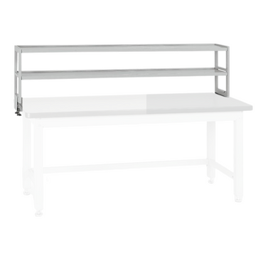 Prídavné kovové police na náradie pre stoly G4, 2 police, nosnosť 40 kg, 1500 x 300 x 450 mm