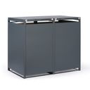 Přístřešek na 2 popelnice 240 l, 1160 x 1340 x 800 mm, dekor dřeva