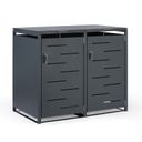 Přístřešek na 2 popelnice 240 l, 1160 x 1340 x 800 mm, uzamykatelný