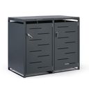 Přístřešek na 2 popelnice 240 l, 1160 x 1340 x 800 mm, uzamykatelný