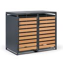 Prístrešok na 2 popolnice 240 l, 1160 x 1340 x 800 mm, dekor dreva