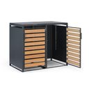 Prístrešok na 2 popolnice 240 l, 1160 x 1340 x 800 mm, dekor dreva
