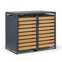 Prístrešok na 2 popolnice 240 l, 1160 x 1340 x 800 mm, dekor dreva