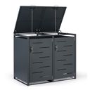 Prístrešok na 2 popolnice 240 l, 1160 x 1340 x 800 mm, uzamykateľný