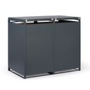 Prístrešok na 2 popolnice 240 l, 1160 x 1340 x 800 mm, uzamykateľný