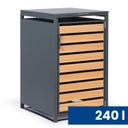 Prístrešok na popolnicu 240 l, 1160 x 695 x 800 mm, dekor dreva