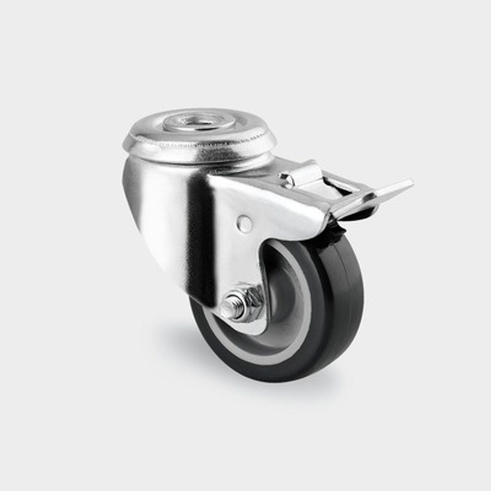Přístrojové kolečko TENTE, otočné s brzdou, 50 mm, PUR běhoun, středová díra