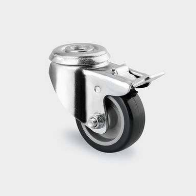 Přístrojové kolečko TENTE, otočné s brzdou, 50 mm, PUR běhoun, středová díra
