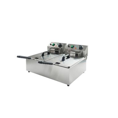 Profesionálna elektrická fritéza, 2× 6 l, 2× 2500 W