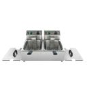 Profesionálna elektrická fritéza, 2× 6 l, 2× 2500 W