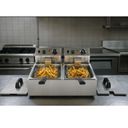 Profesionálna elektrická fritéza, 2× 6 l, 2× 2500 W
