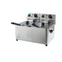 Profesionální elektrická fritéza 2× 4 l, 2× 2000 W
