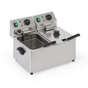 Profesionální elektrická fritéza 2× 4 l, 2× 2000 W