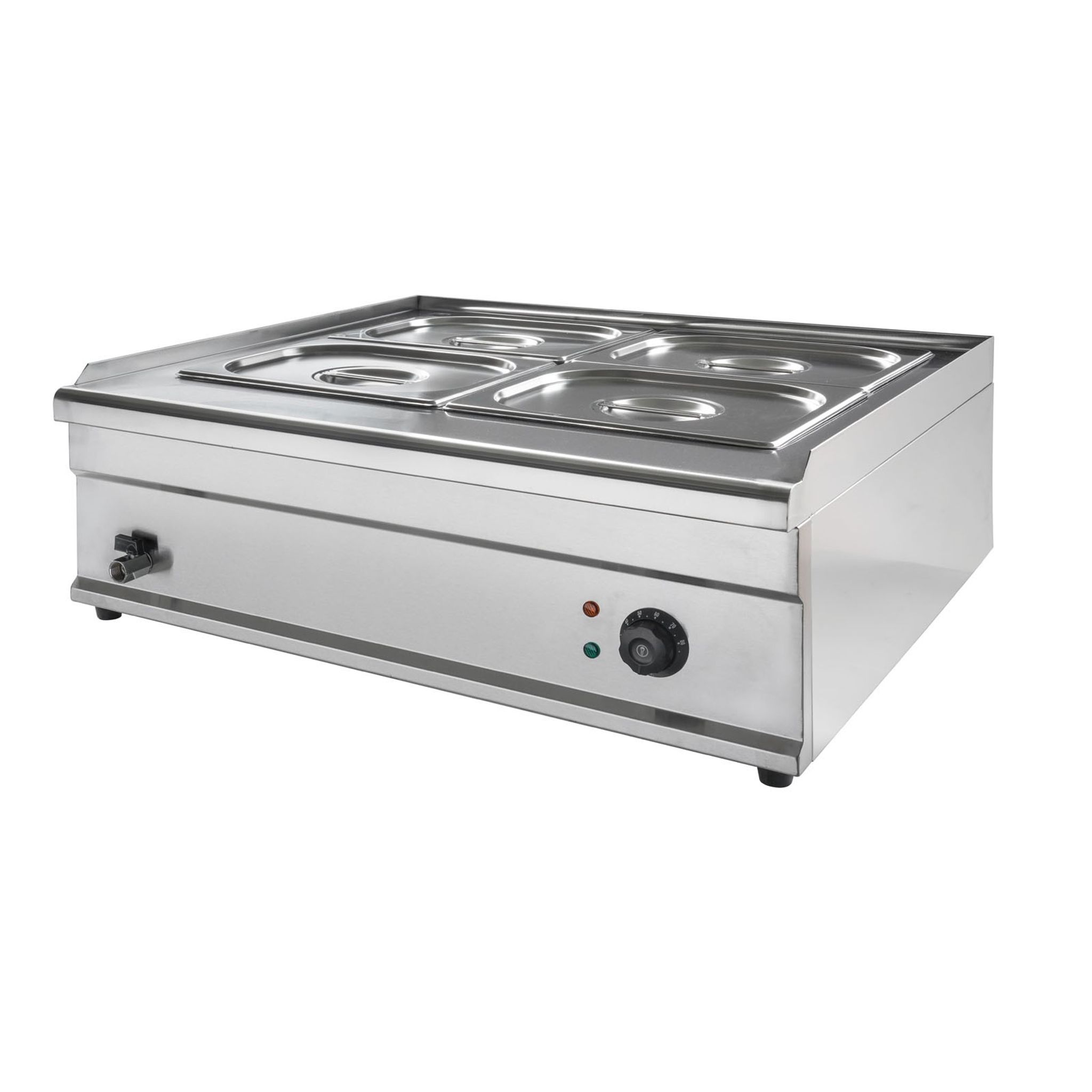 Profesionálny vodný kúpeľ 4× GN 1/2, nerez, 1500 W