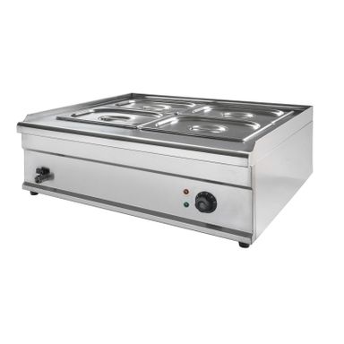 Profesionálny vodný kúpeľ 4× GN 1/2, nerez, 1500 W