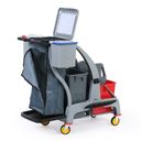 Professioneller Reinigungswagen mit Eimern und Beutelhalter, 780 x 970 x 1030 mm