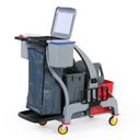 Professioneller Reinigungswagen mit Eimern und Beutelhalter, 780 x 970 x 1030 mm