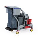 Professioneller Reinigungswagen mit Eimern und Beutelhalter, 780 x 970 x 1030 mm