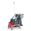 Professioneller Reinigungswagen mit Eimern und Beutelhalter, 780 x 970 x 1030 mm