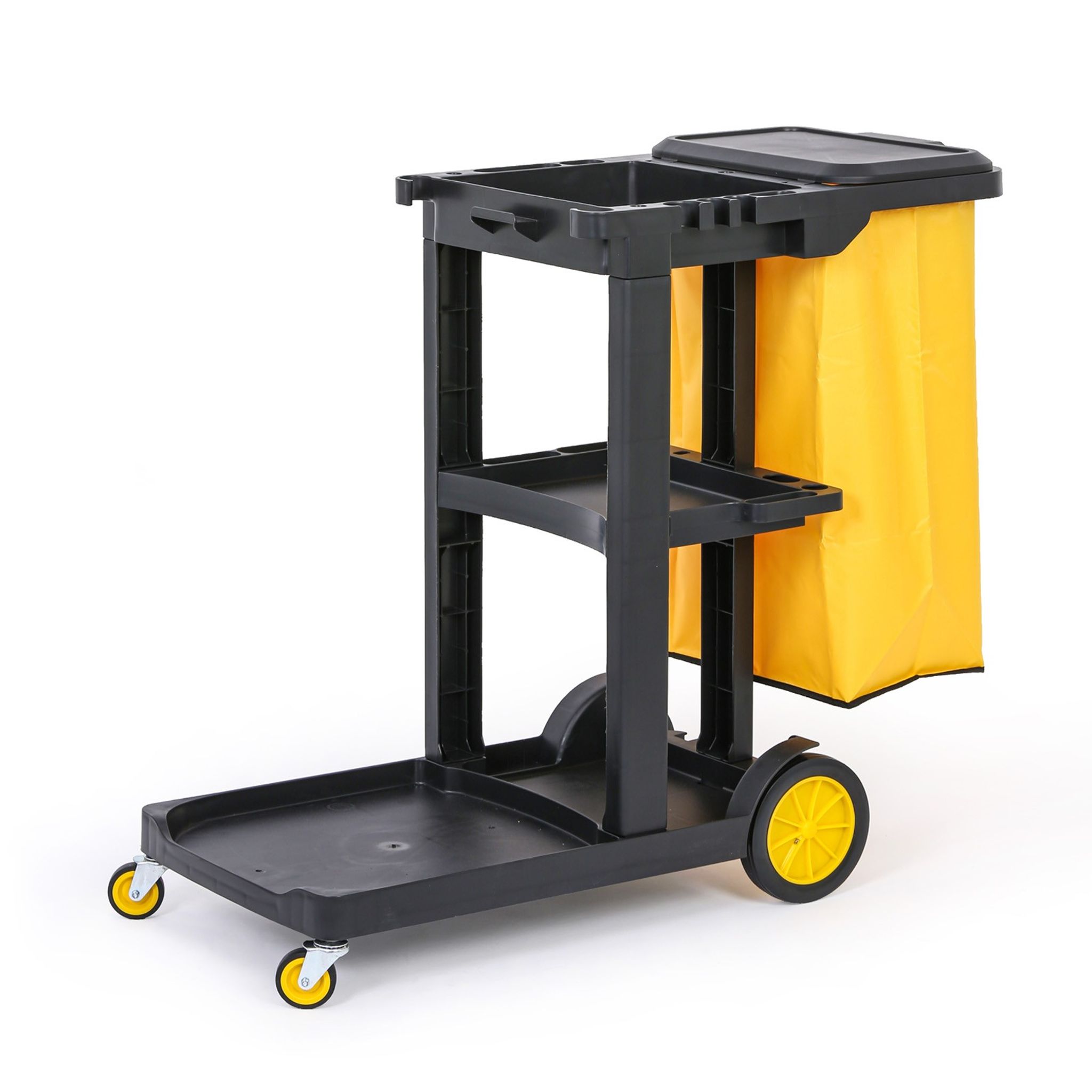 Professioneller Reinigungswagen mit Sack und Deckel, 1120 × 470 × 990 mm