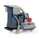 Profi-Reinigungswagen mit Eimern und Beutelhalterung, 810 x 970 x 1030 mm
