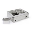 Profi-Wasserbad 4× GN 1/2, Edelstahl, 1500 W Profi-Wasserbad 4× GN 1/2, Edelstahl, 1500 W
