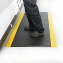 Protiúnavová rohož s diamantovým vzorem, PVC, 90 x 150 cm, černá / žlutá