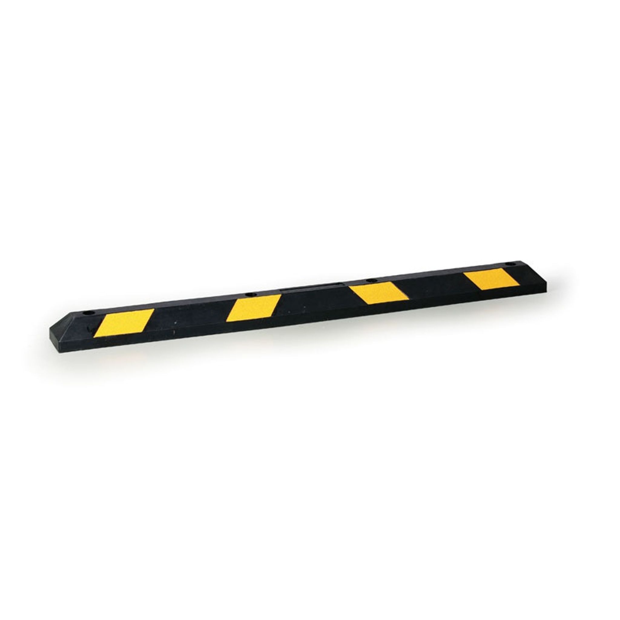Pryžový parkovací doraz s reflexní fólií, délka 1830 mm, výška 100 mm