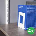 Przegroda regałowa, opakowanie 4 szt., białe aluminium
