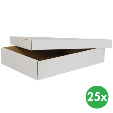 Pudła kartonowe białe na żywność, 580x380x100 mm, 25 szt., brązowy