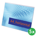 Pultständer aus Plexiglas, Typ L, A4 im Querformat, Packung 5 Stk