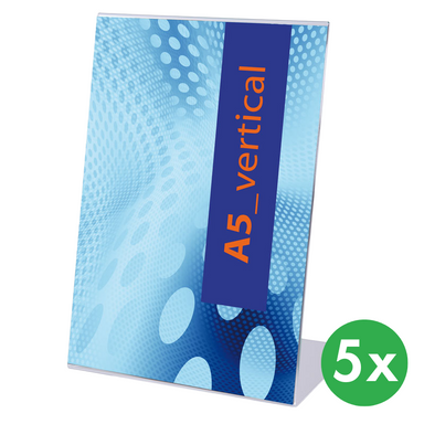 Pultständer aus Plexiglas, Typ L, A5 im Hochformat, Packung 5 Stk