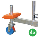 Radsatz 125 mm für Aluminiumgerüste, nicht höhenverstellbar, (Satz 4 Stk.)