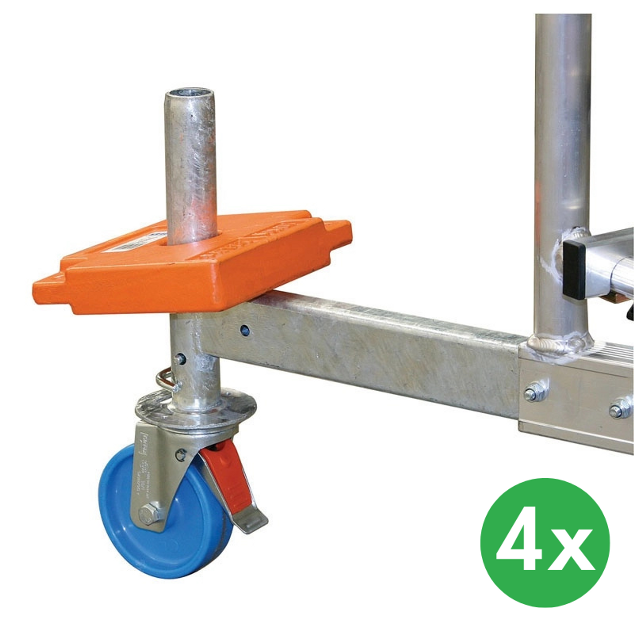 Radsatz 125 mm für Aluminiumgerüste, nicht höhenverstellbar, (Satz 4 Stk.)