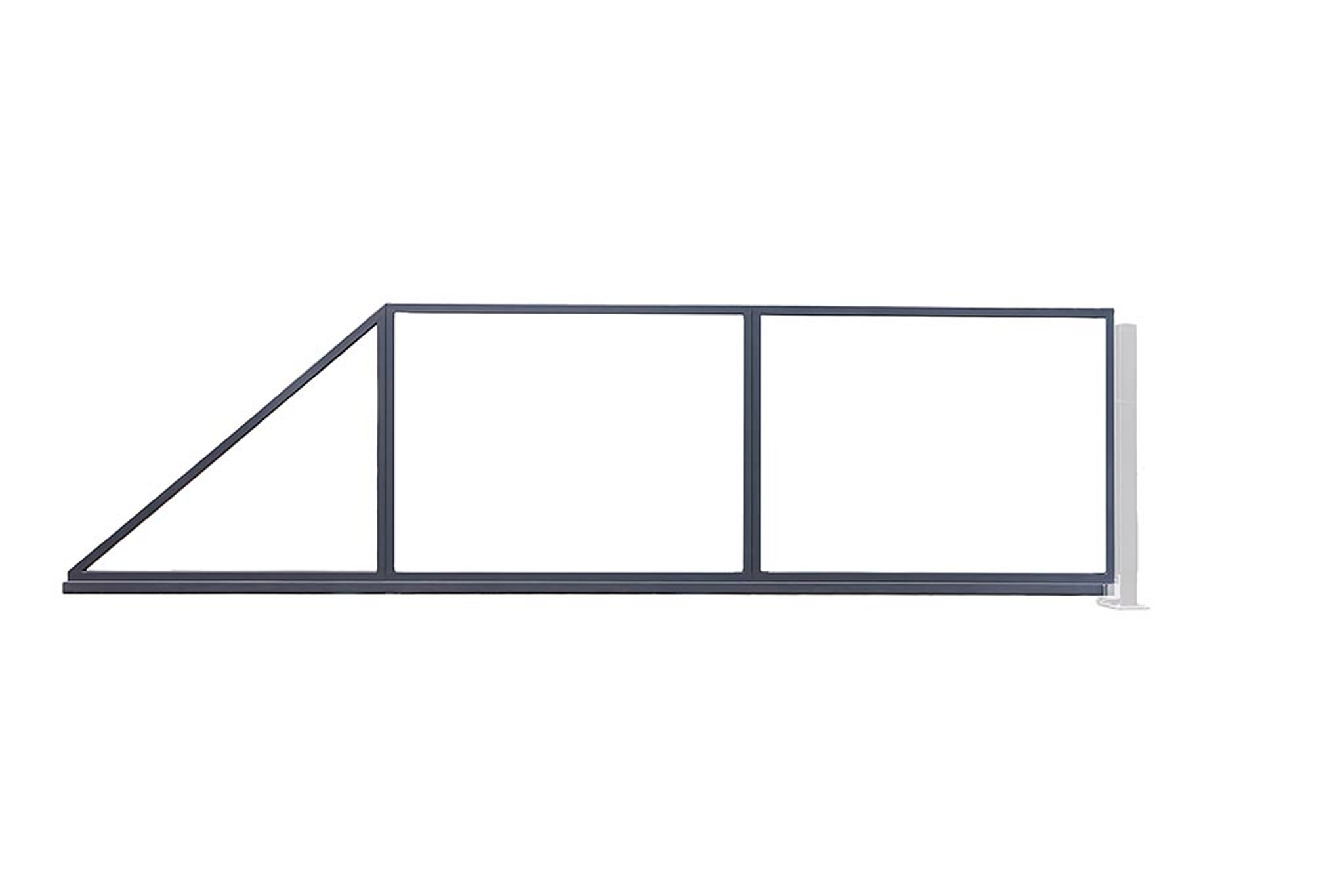 Rahmen für Schiebetor zur eigenen Füllung, Breite 420 cm, Höhe 146 cm
