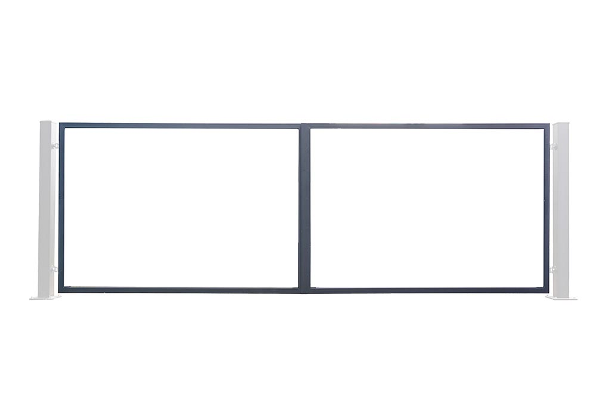 Rám dvoukřídlové brány pro vlastní výplň, délka 420 cm, výška 146 cm
