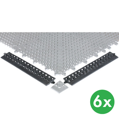 Rampenrand mit Stiften für flexible Anti-Ermüdungsfliese, 6 Stück