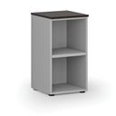 Regał biurowy PRIMO GRAY, 400 x 420 x 740 mm, szary/wenge